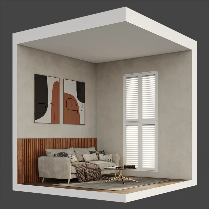 Louvered Window White