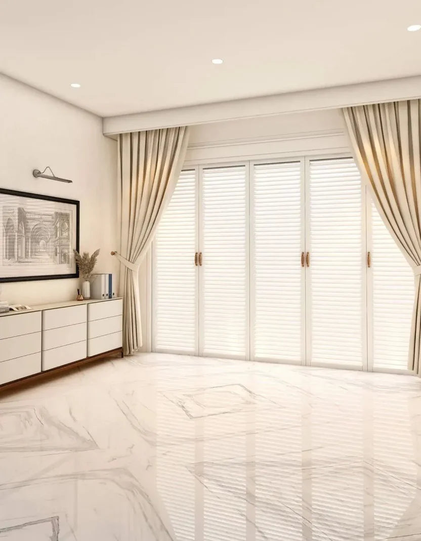 Louvered Window White